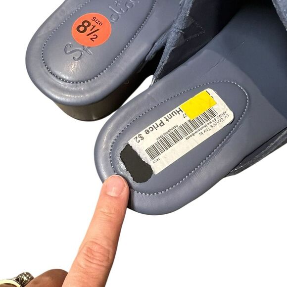 Splendid Blue Suede Studded Olive Clogs 8.5 - Picture 7 of 7